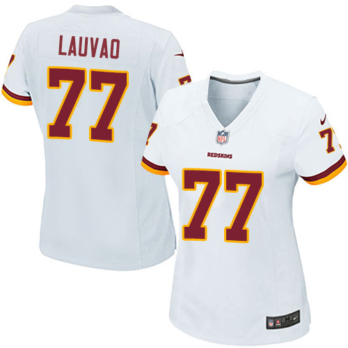 Women's Game Shawn Lauvao Nike Jersey White Road - #77 NFL Washington Redskins